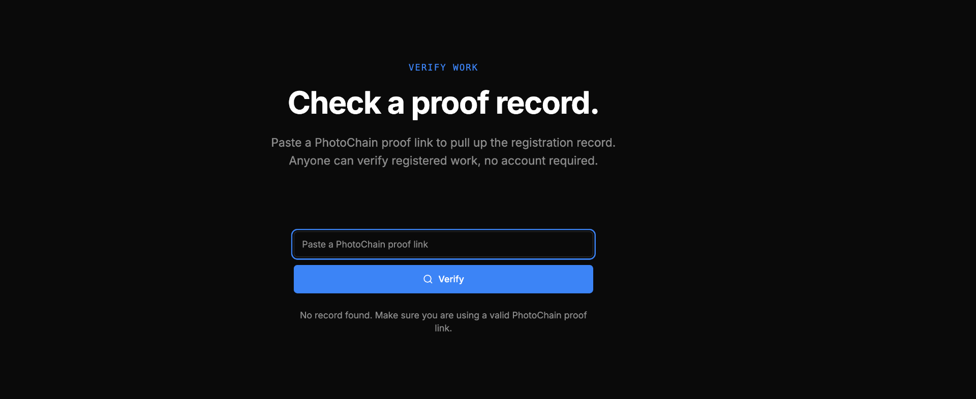 Proof verification flow